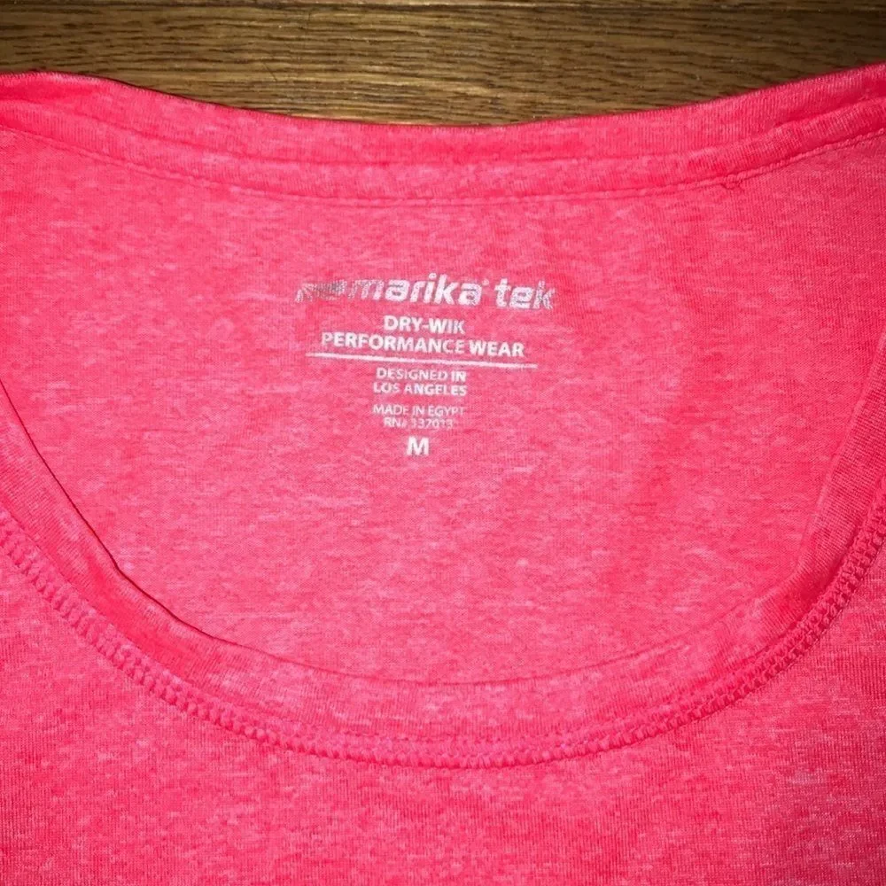 Marika Tek Women's Dry-Wik Short Sleeve Pink Performance Top‎ Size M
